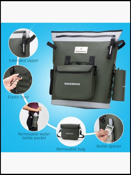 Insulated Cooler Backpack 36 Can Leak-Proof Soft Sided with Removable Pockets main image 4